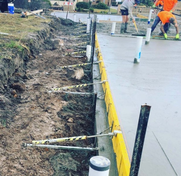 concrete step formwork with MacketBracket formwork bracing