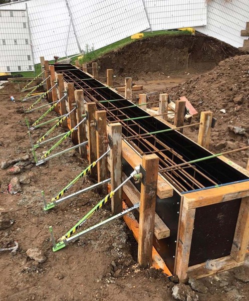 concrete boxing formwork with MacketBrackets
