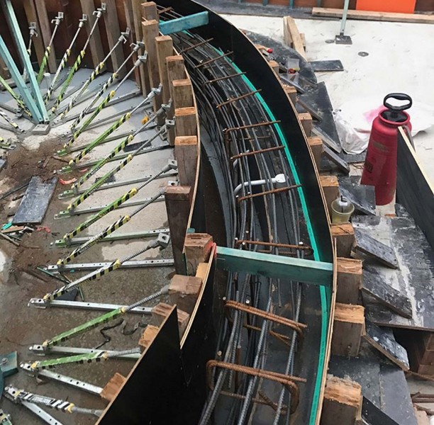 circular concrete formwork with MacketBracket formwork brackets