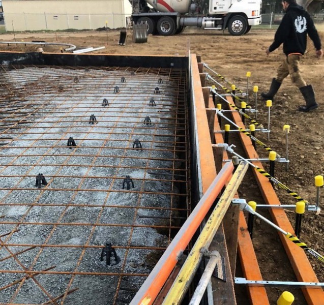 reinforced concrete floor formwork with MacketBracket formwork bracing