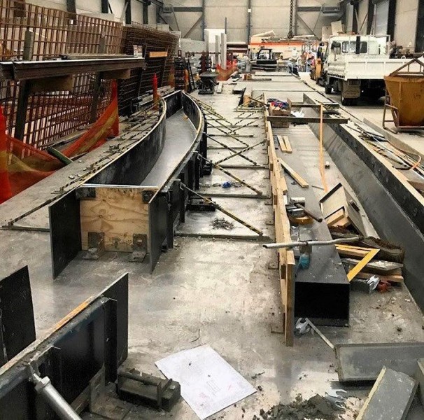 industrial curved concrete box section with MacketBracket formwork bracing