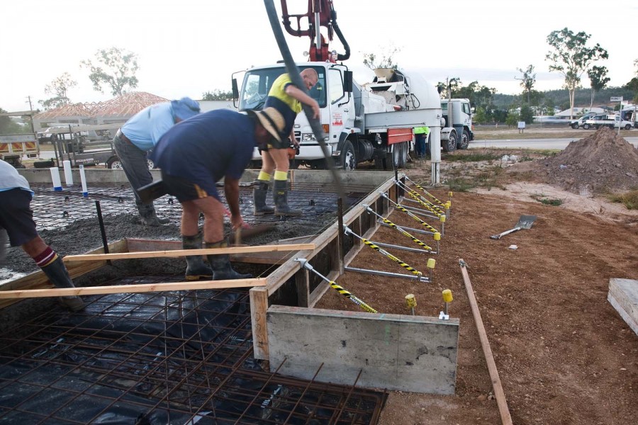 concrete pour slab with MacketBracket formwork bracing