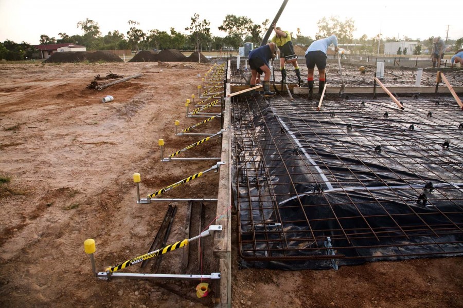 concrete formwork preparation using MacketBracket formwork bracing